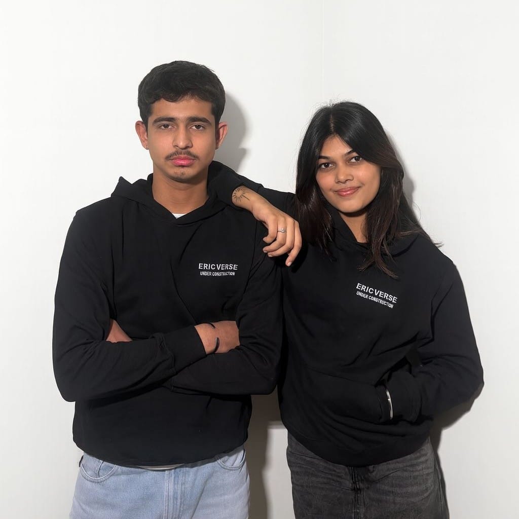 ERICVERSE UNDER CONSTRUCTION BLACK HOODIE